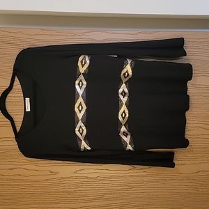 NWT black/gold top